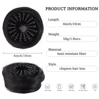Chignon synthétique perruque Extensions de Chignon rétractable Chignon postiche droite beignet Chignon Updo cheveux pour les femmes toutes les Occasions utiliser 2