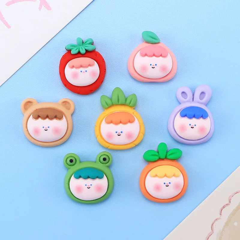 

10 шт., разнообразные бусины-кабошоны для девочек