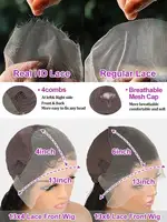 Perruques de cheveux humains lisses de 40 et 42 pouces, perruques frontales en dentelle HD 13x4 et 13x6, perruques frontales en dentelle sans colle 5x5 ultra-lisses 6