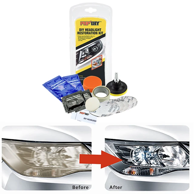 HGKJ 8 – Kit de restauration de phares de voiture, liquide de polissage  jaune pour l'oxydation et les rayures - AliExpress