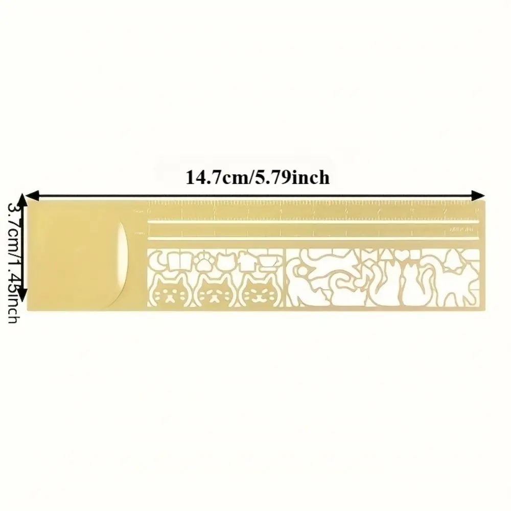 고양이 패턴 양면 북마크 다기능 일기 플래닝 북 노트 고양이 템플릿 자 선물 문구 도구 학생용