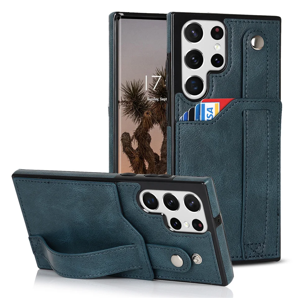 Carteira Slot para Cartão de Crédito Case para Samsung Galaxy S22 S21 fe S20 Ultra A72 52 22 32 5g Capa de Couro de Luxo Titular Bolsa do Telefone Coque 1 Computers & Electronics