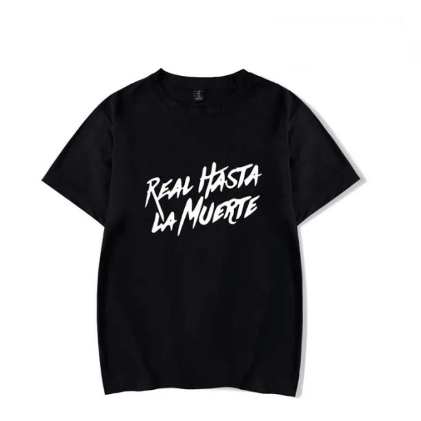 

Camisa de manga curta hip hop o-pescoço algodão engraçado tshirts harajuku topos streetwear anuel aa real hasta la muerte t 2024