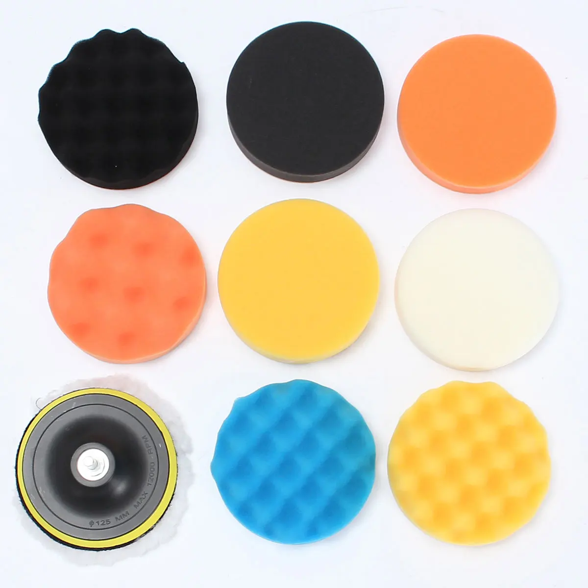 

11pcs 5inch Car Polishing Pad Set Buffing Sponge Polish Auto Sponge Waxing Pads Drill Set Kit for Car Polisher Wheel Wax