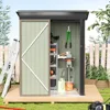 Metal Outdoor Storage Shed 5FT x 3FT, Steel Utility Tool Shed Storage House with Door & Lock 2