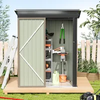 Metal Outdoor Storage Shed 5FT x 3FT, Steel Utility Tool Shed Storage House with Door & Lock 2
