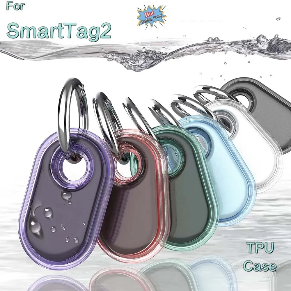 Enhanced TPU Protective Case with Keychain and Anti-Scratch Tracker Holder for Keys, Wallet, Luggage, and Pets