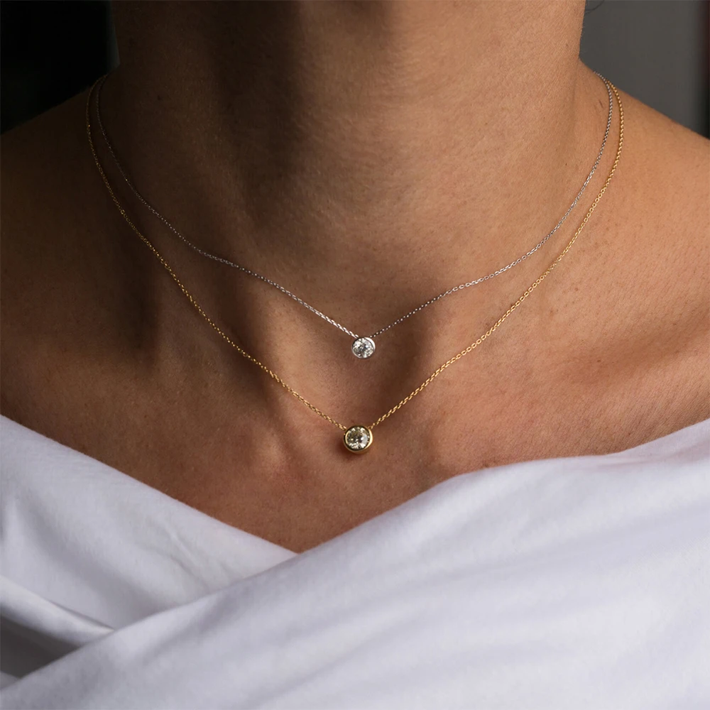 Elegant Stainless Steel Rhinestone Birthstone Necklace Pendant - Fashion Jewelry DIY Accessory