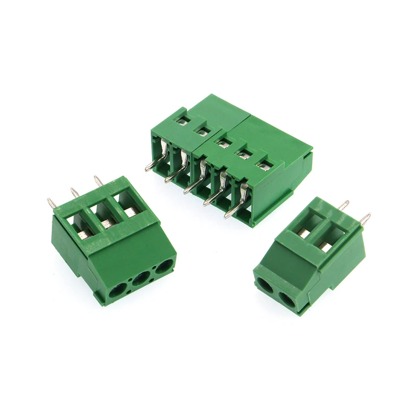 

5/10Pcs Green KF129 PCB Spliceable Screw Terminal Block Wire Connector 5.08mm Picth 2Pin 3Pin Straight Pin 300V Splice Terminal