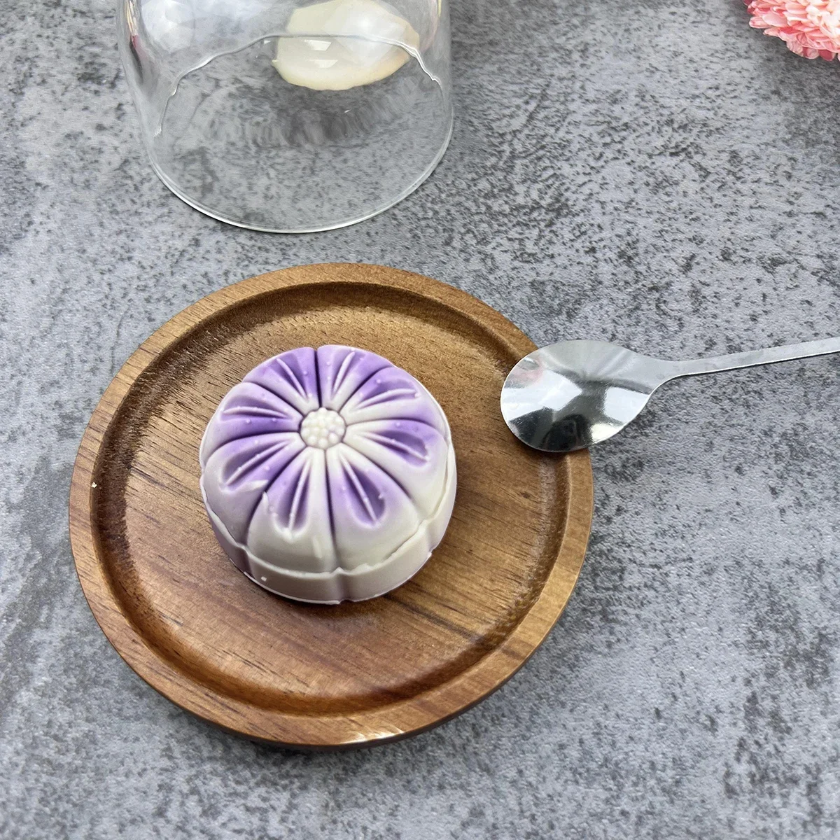 1pc-Elegant Mini Dessert Display Tray with Glass Dome - Versatile & Chic Perfect for All Occasions