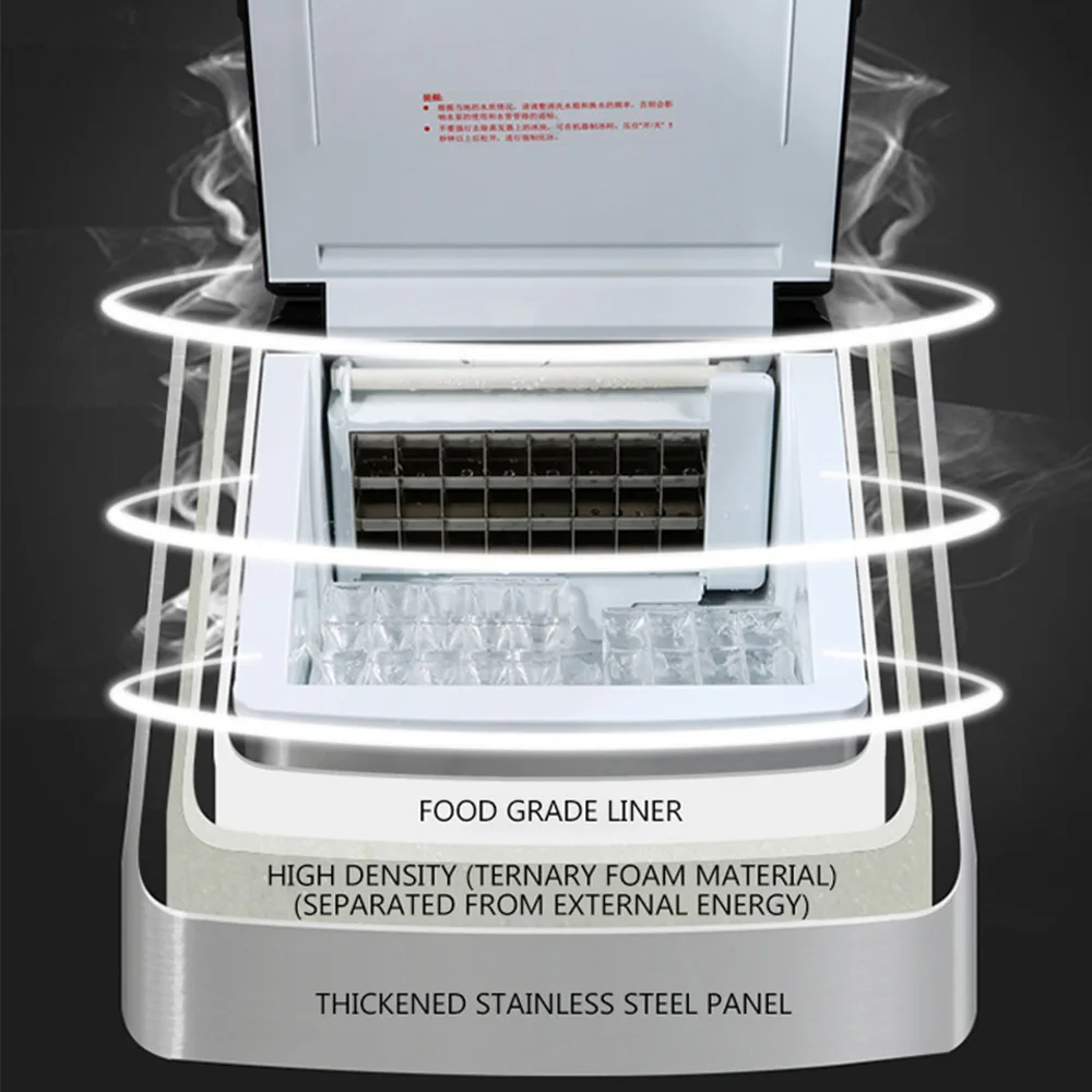 Version Ice Cube Machine Household Ice Maker Square Maker Manual Water Injection