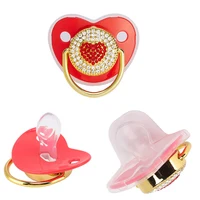 Newborn photography accessories - exquisite and luxurious reassuring diamond silicone nipple, keeping babies quiet and BPA free 1