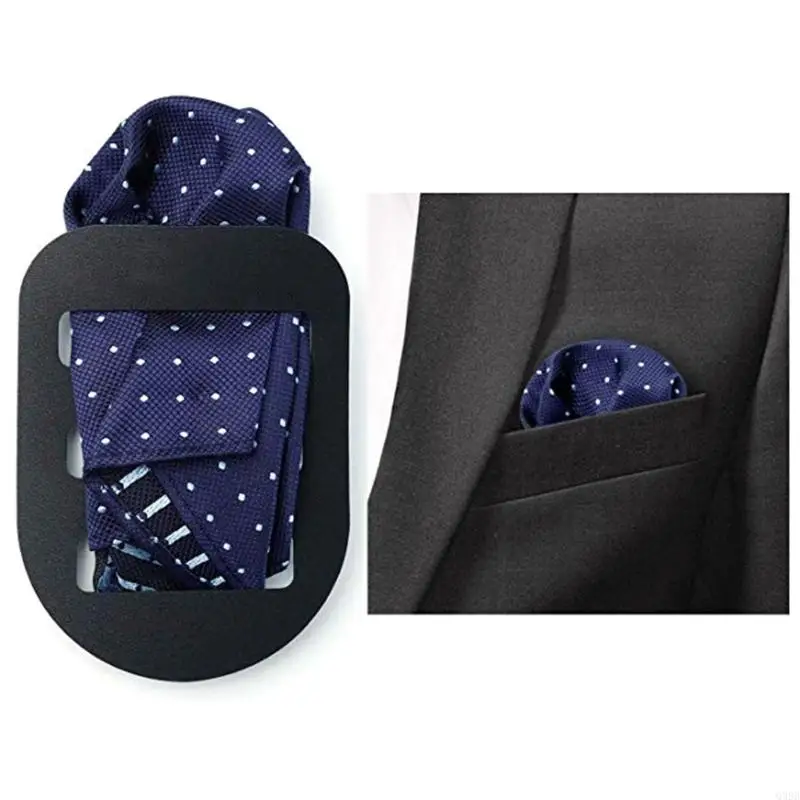 Q39B 5pcs Pocket Square Holder for Men Suits Pocket Square Folder Keeper 5
