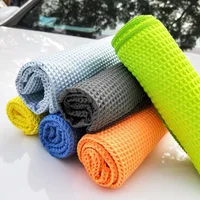 Car Cleaning Cloth Detailing Waffle Weave Glass Wash Towel Strong Water Absorbent Towel Auto Cleaning Accessories 2