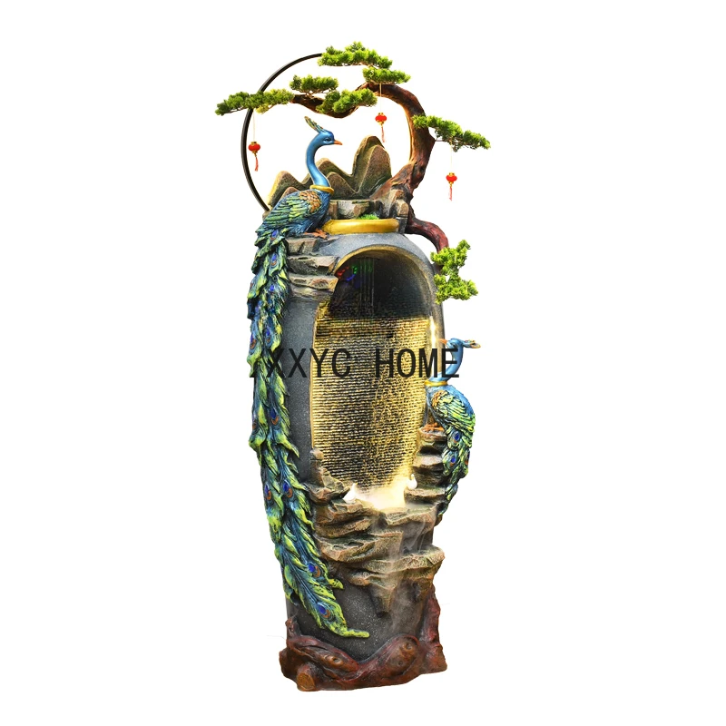 

Павлин рокерный фонтан для гостиной фэншуй колесо для балкона вход пруд для рыбы распыление Фортуна ландшафт мебель