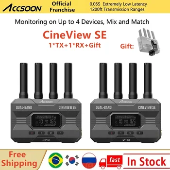 Accsoon 시네뷰 SE/HE SDI 및 HDMI 멀티 스펙트럼 2.4Ghz 5Ghz 듀얼 밴드 무선 비디오 송신기 시스템, 사진 스튜디오용
