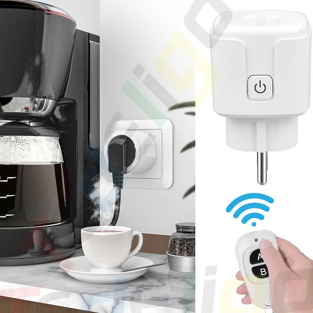 RF 220V 16A Electrical Socket 433MHz Wireless Remote Control Plug 3000W EU FR Standard,for Home LED/Light/Fan/Lamp ON OFF 3