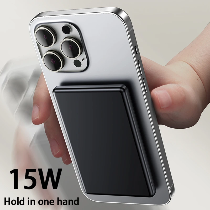 5000mAh Magnetic Power Bank Slim Wireless Powerbank Portable External Battery for Magsafe for iPhone 16 15 Samsung/Xiaomi 4
