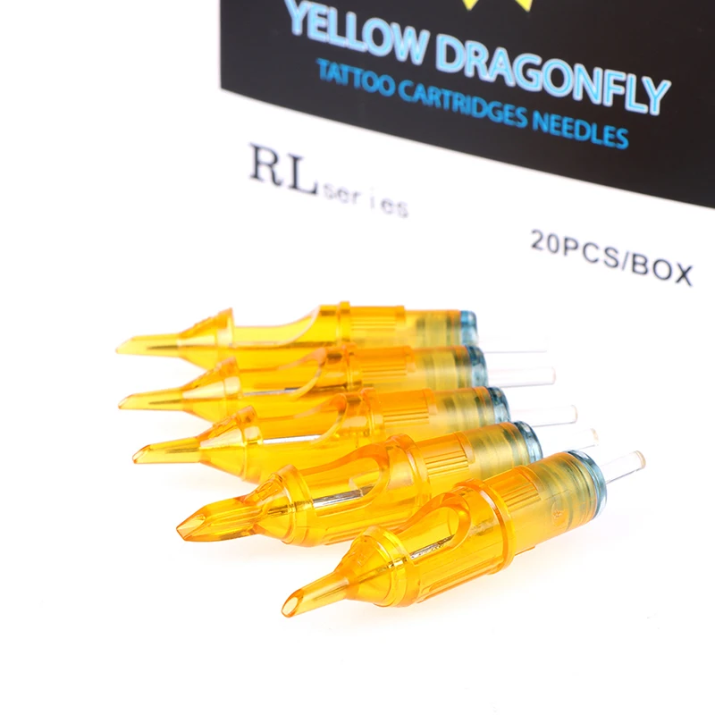 20PCS Disposable Semi-Permanent Makeup Tattoo Cartridge Needle 5RM/7RM/11RM/13RM/15RM RS Tattoo Gun Supplies 1RL/3RL/5RL/7RL/9RL