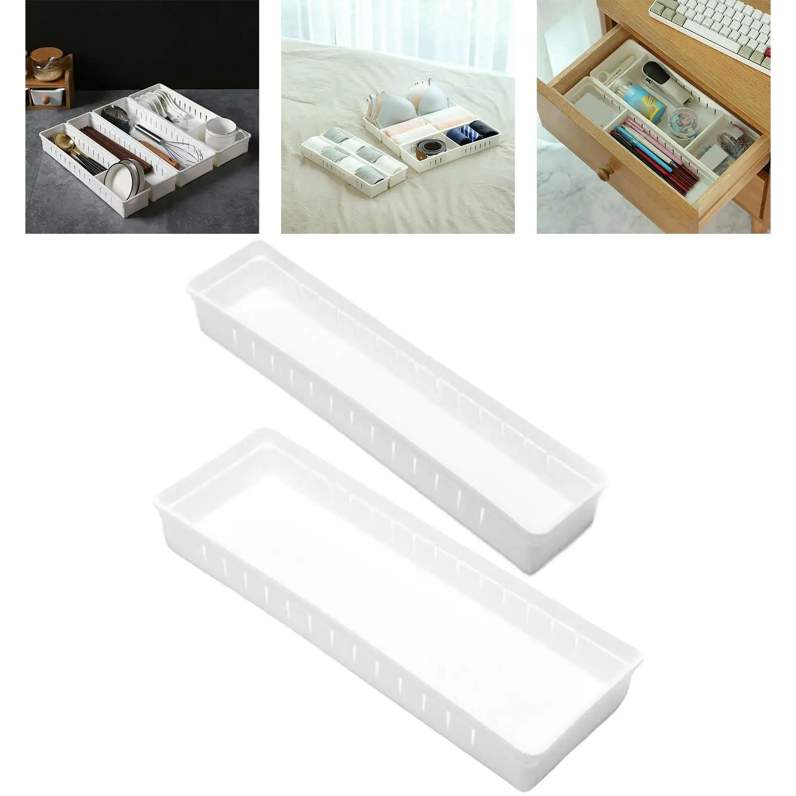 Kitchen Drawer Organizer Tray Cutlery Drawer Dividers Tray for Office 5