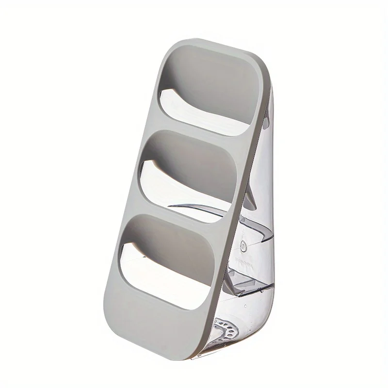 1pc Utensil Rack, Home Chopsticks Fork Knife Storage Rack, 3-Grids Washable Wall-mounted Desktop Shelf Threeopsticks Cage, Kitc 5