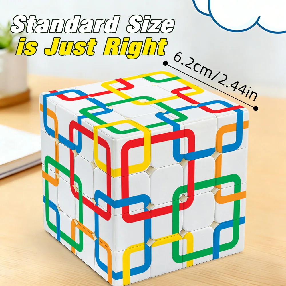 ZIINA STAR 4x4 정사각형 그리드 큐브, 4x4x4 스피드 큐브, 성인용 3D 퍼즐 큐브, 생일 선물/최고의 명절 선물로 적합