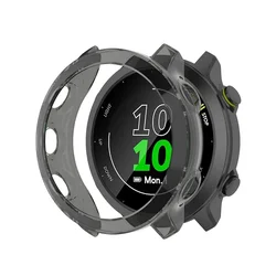 Clear TPU Protective Case Cover for Smartwatch - Soft Silicone Bumper Protector Shell Accessories (Black)