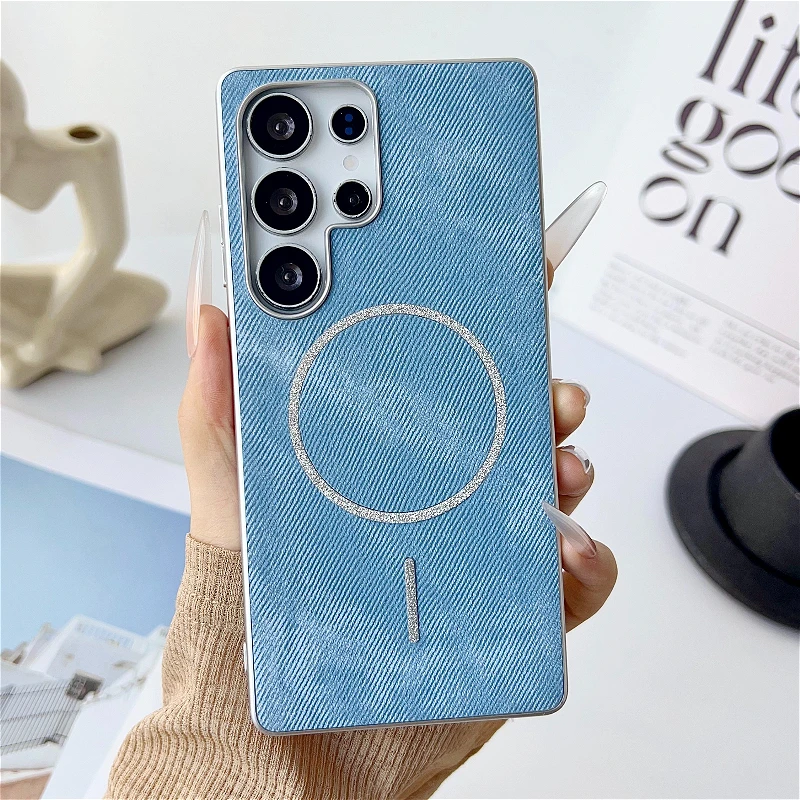 Denim Magnetic Case with MagSafe Charging Compatibility