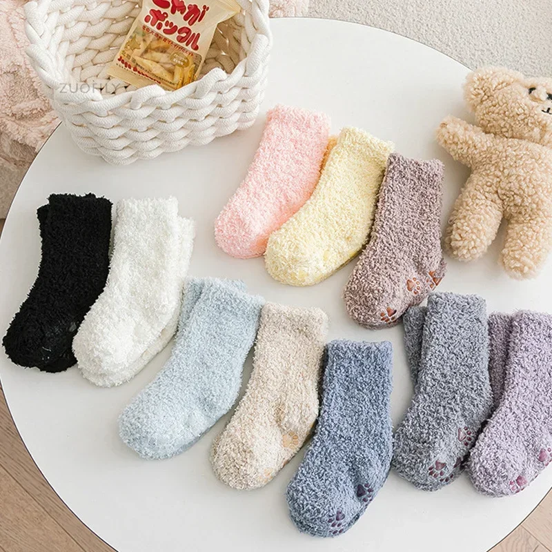 4 Paires De Chaussettes Chaudes D'hiver Pour Enfants