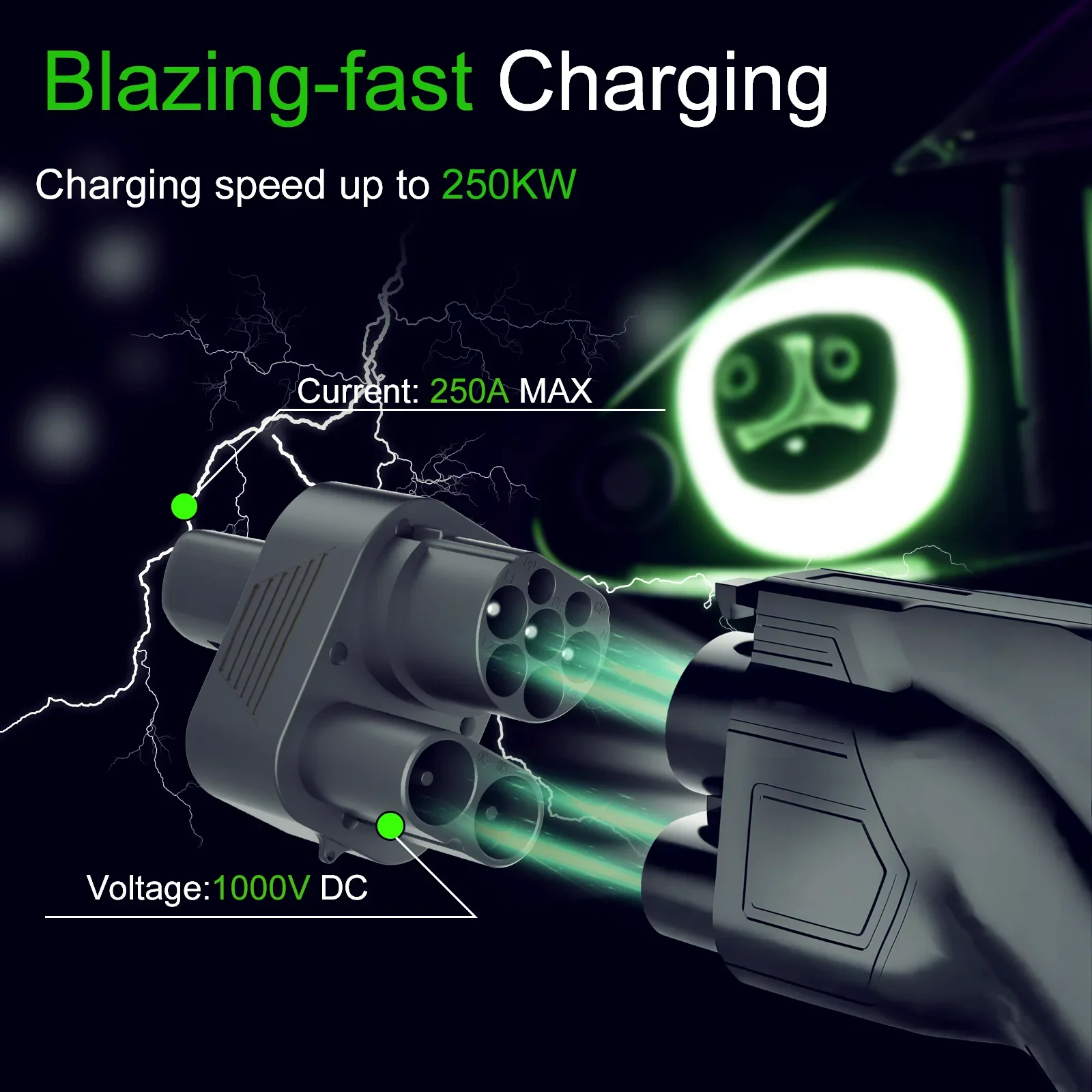 BERET CCS2 to Tesla EV Charger Adapter AC + DC 250A 1000V Electric Vehicle DC Charging CCS2 To Tesla Convertor dc combo 2