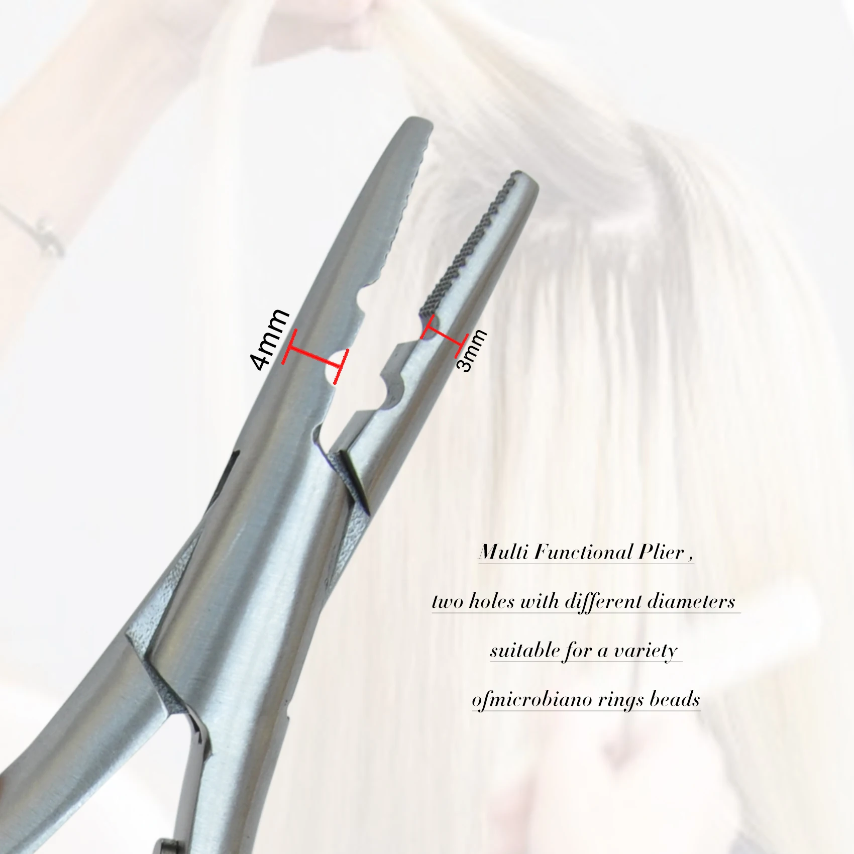 Flat Tip Hair Extension Plier Microring Opener Tool For Micro Nano Ring Hair Extensions opener and Removal Tool