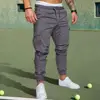 Men Cotton Pants Men's Ankle-banded Cargo Pants with Drawstring Waist Multiple Pockets for Gym Training Outdoor for Comfort 6