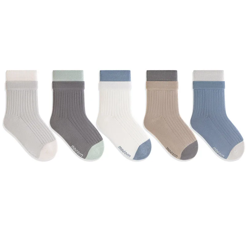 Autumn Baby Tube Socks Color Block Kids Stripe Socks