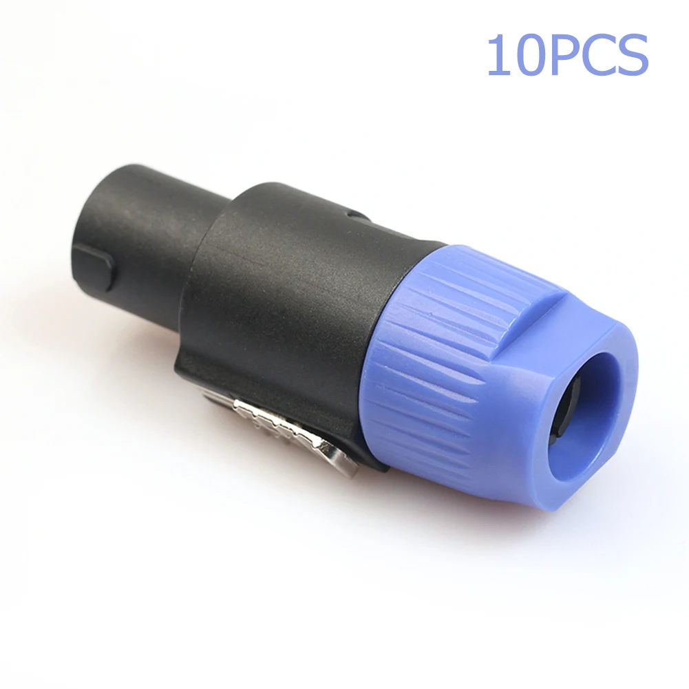 10pcs 스피커 오디오 케이블 플러그 어댑터 4극 4핀 NL4FC 오디오 와이어 커넥터 앰프용 액세서리 교체
