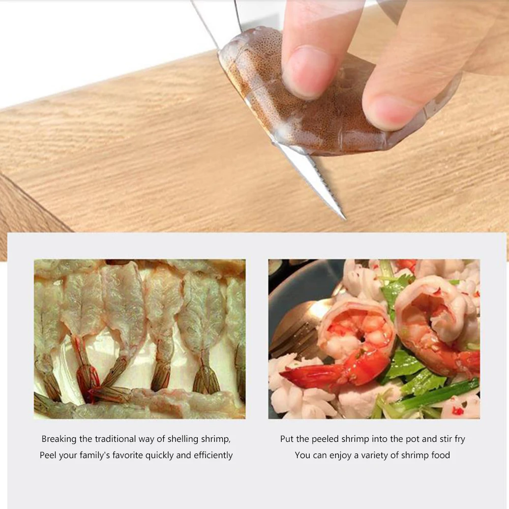 Stainless Steel Shrimp Peeler Multifunctional Shrimp Deveiner Fishing Fish Maw Lobster Shell Remover Peel Kitchen Seafood Tools shrimp peeler