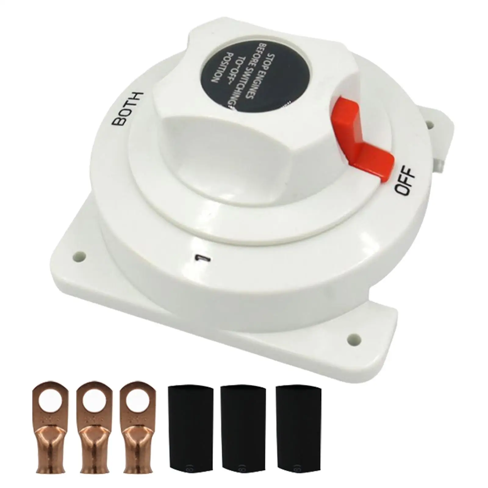 Marine DC Battery Selector Switch 1 2 Both Off 6-32V System 300 Amp Max High Power Disconnect Switch for Boat Battery Isolator