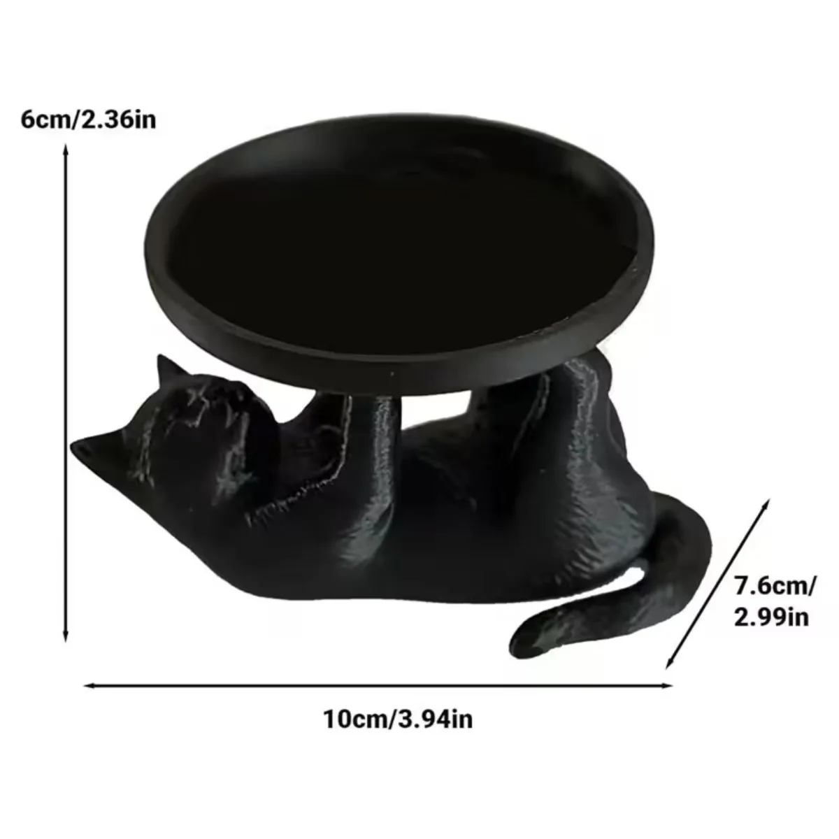 3D Printed Cat Shaped Jewelry Organizer Tray for Keys Earrings Cute Feline Design Desktop Home Decoration Accessories Fairy 1PC 6