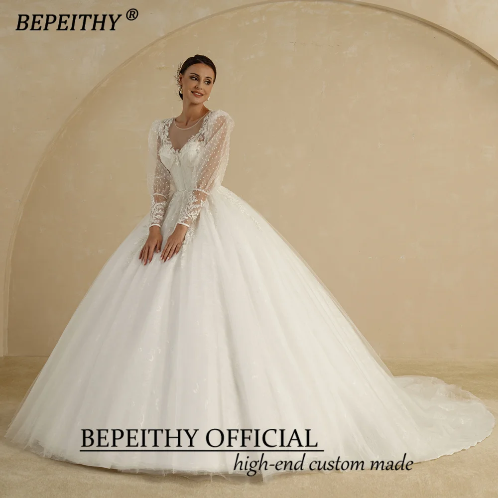 BEPEITHY Customized Princess Wedding Dresses 2022 For Women Sweetheart Ball Gown Bridal Dress With Jacket Court Train Vestidos 5