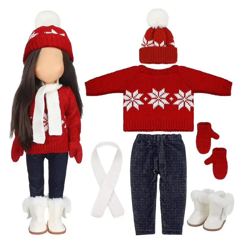

Doll Clothes For 18 Inch Dolls Christmas 18 Inch Dolls Cloth Doll Clothes Accessories Comfortable Doll Toys Clothing Set Easy