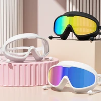 Lunettes de natation à grande monture, grande monture HD, vue large, Anti-buée, Protection UV, pour adultes, sans fuite 1