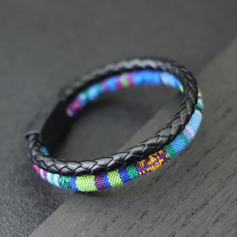 Bohemian Leather Cord Bracelet for Men