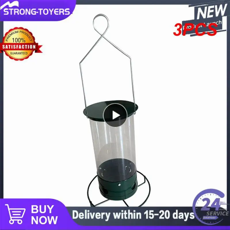 

3PCS Durable Self Feeder Geometry Water Feeder Metal Material Metal Feeder Feeder Preservative Bird Feeder Farmhouse Style