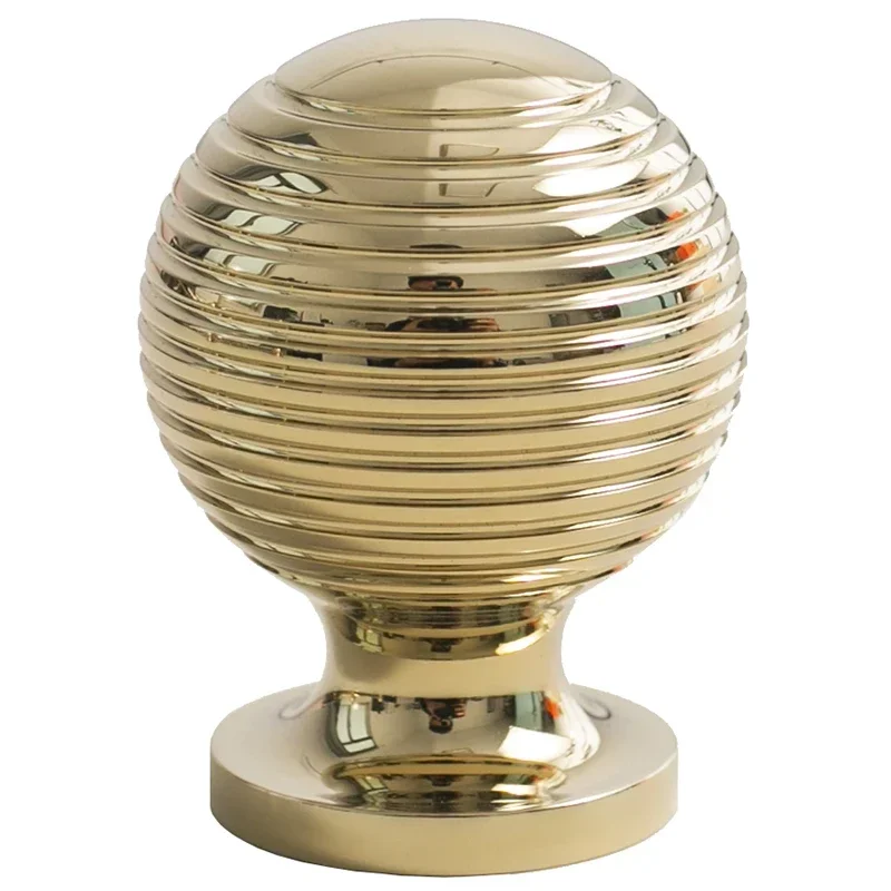 bright gold brass round ball cabinet knobs 04