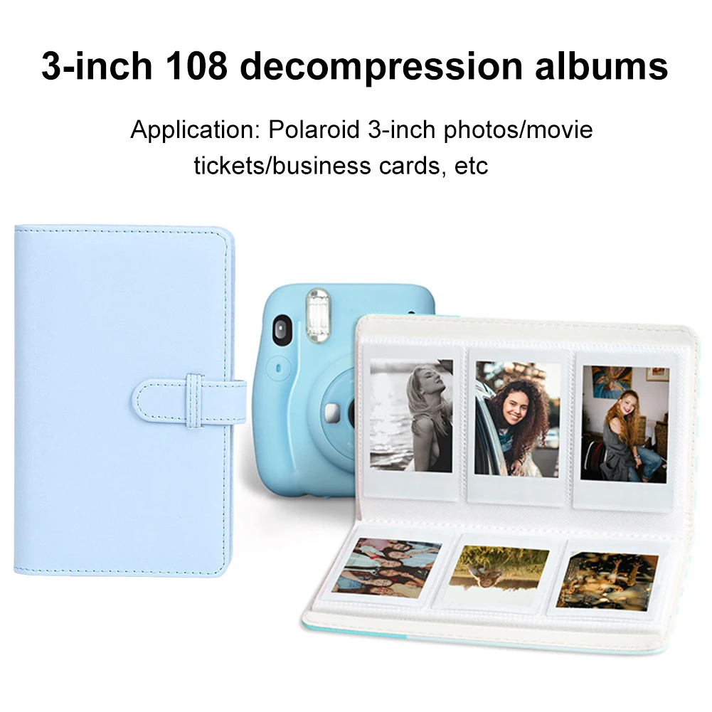 108 Tasche 3 Pollici Mini Film Album Fotografico Custodia Per Foto Istantanea Portafoto Per Fujifilm Instax Mini 12 Album Picture Case