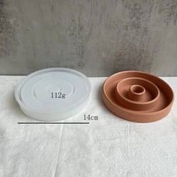 Festive Candle Holder Silicone Mold (Round Tray)