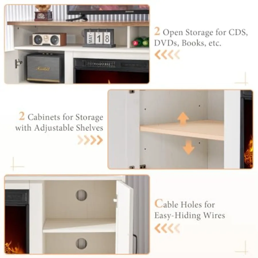 Farmhouse Fireplace TV Stand 5