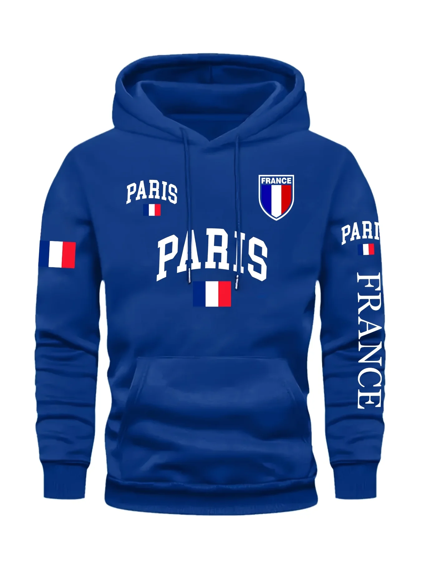 Paris Flagge Brief Gedruckt Männer Frauen Mit Kapuze Sweatshirt Herbst Winter Täglich Outdoor Urlaub Fitness Casual Lose Warme Sportswear
