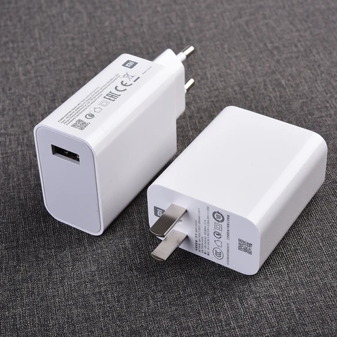 For Xiaomi 8 9 SE Redmi Note 10 9S 8T 8 7 Pro Charger QC3.0 Quick 18W EU/US Wall Fast Charge Adapter Type C Cable For Mi CC9 A3