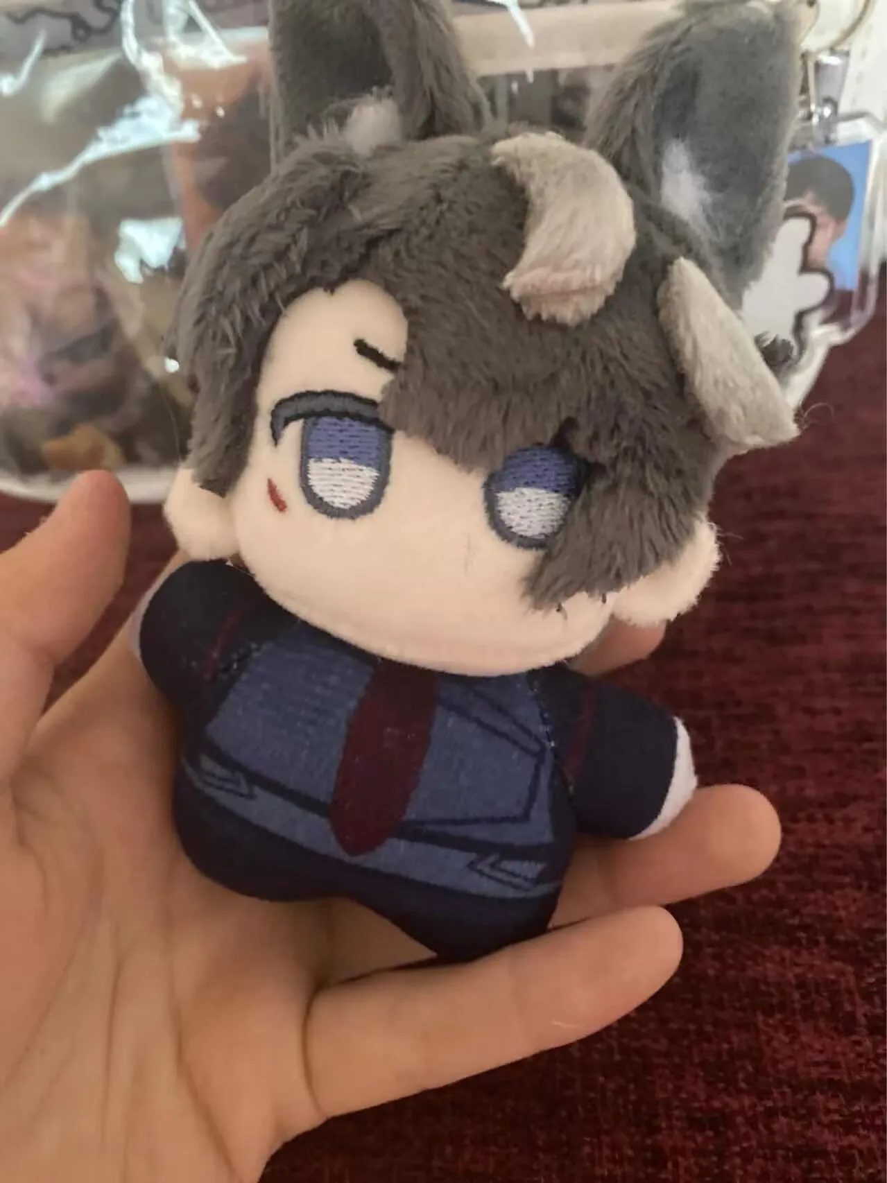 Wriothesley Genshin Impact Cosplay Anime Cute Printing Body Cotton Padding 10CM Plush Doll Pendant Backpack Keychain Car Plushie