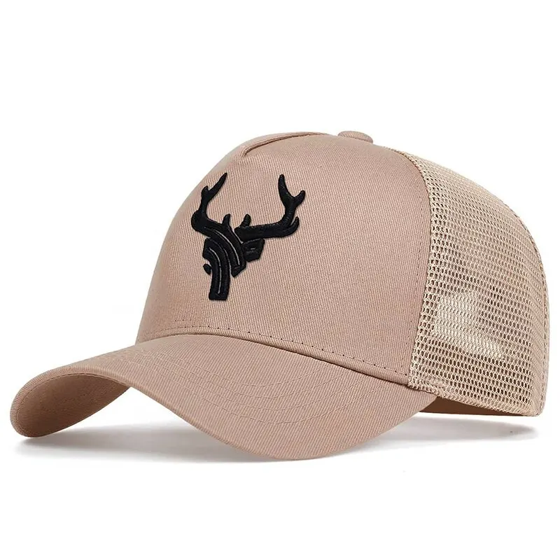 Unisex Animal Antlers Embroidery Baseball Net Caps Spring and Summer Outdoor Adjustable Casual Hats Sunscreen Hat Sports & Entertainment